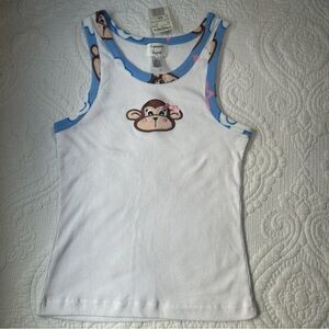 Expressions Lingerie Y2K Fuzzy Monkey Tank Top. Size: Medium. NWT. Deadstock.